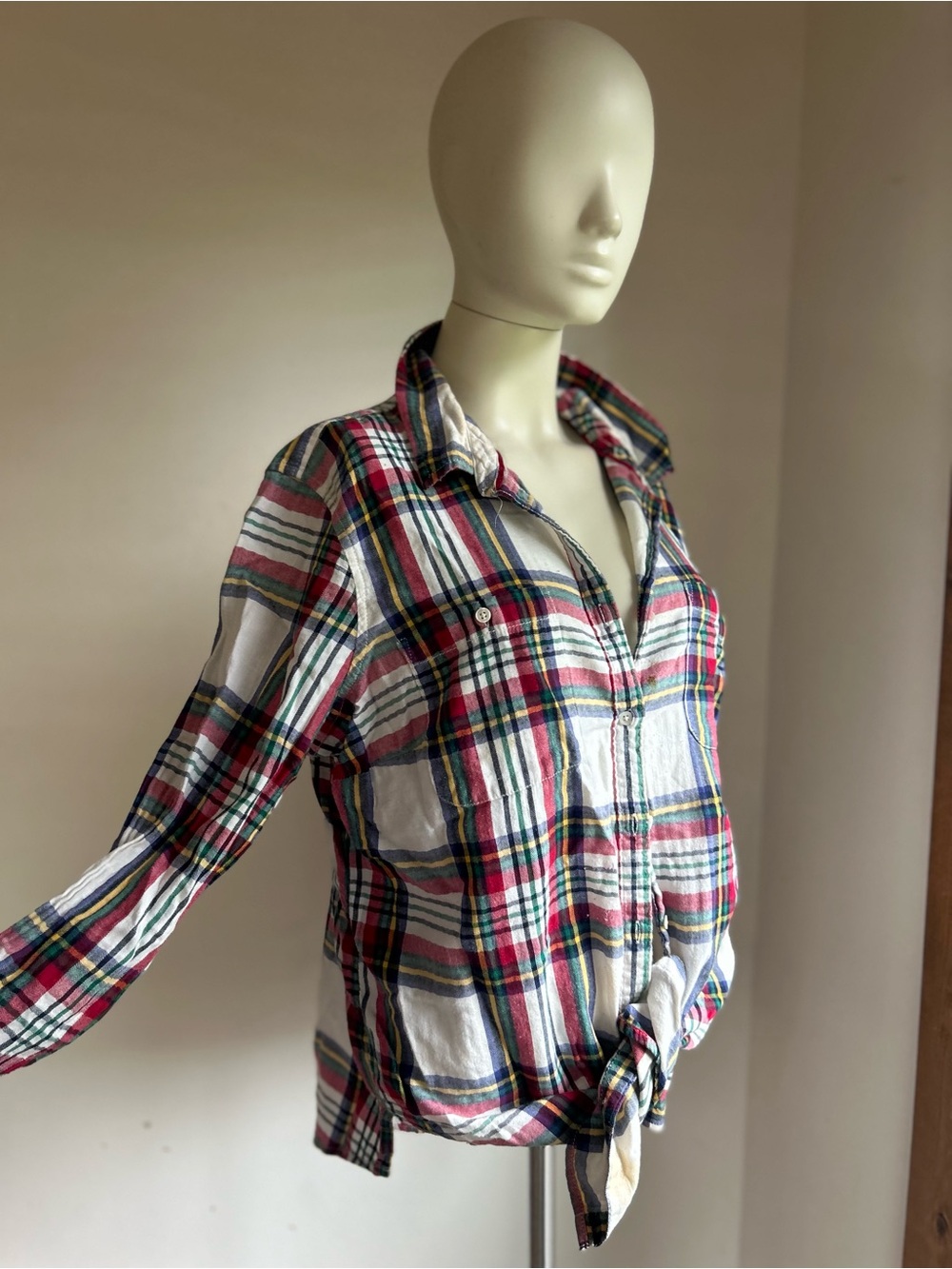 at john bay xl Classic Plaid Button-Front Shirt in Multi-Color